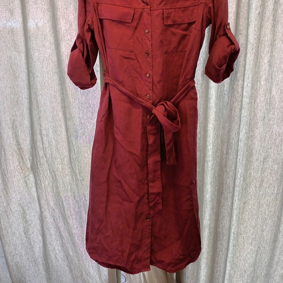 Forever New Denim Burgundy Shirtdress - Picture 5 of 6